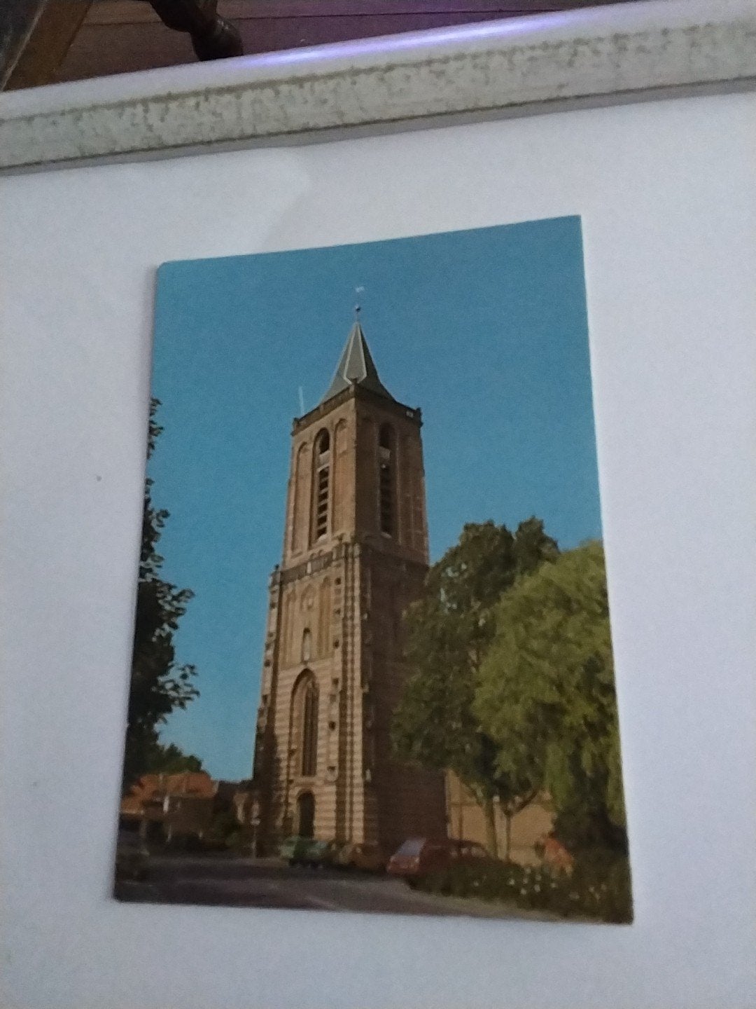 Oude Ansichtkaart Monnickendam Grote Kerk anno 1628, Ophalen of Verzenden, 1960 tot 1980, Ongelopen, Noord-Holland