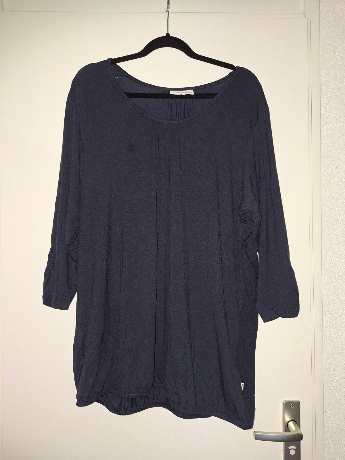 Mooi donkerblauw shirt 3 kwart mouw Zhenzi (xl), Ophalen of Verzenden, Zo goed als nieuw, Blauw, Shirt of Top
