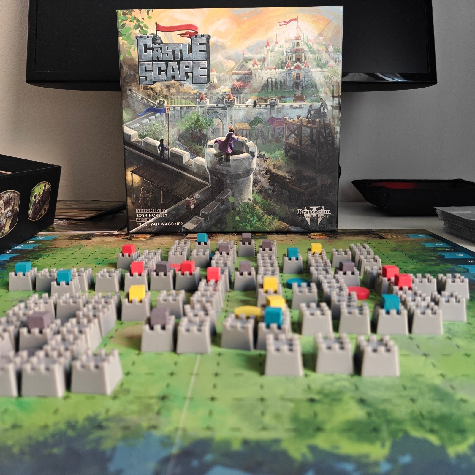 Castlescape bordspel Kickstarter editie (incl sleeves), Hobby en Vrije tijd, Gezelschapsspellen | Kaartspellen, Ophalen of Verzenden