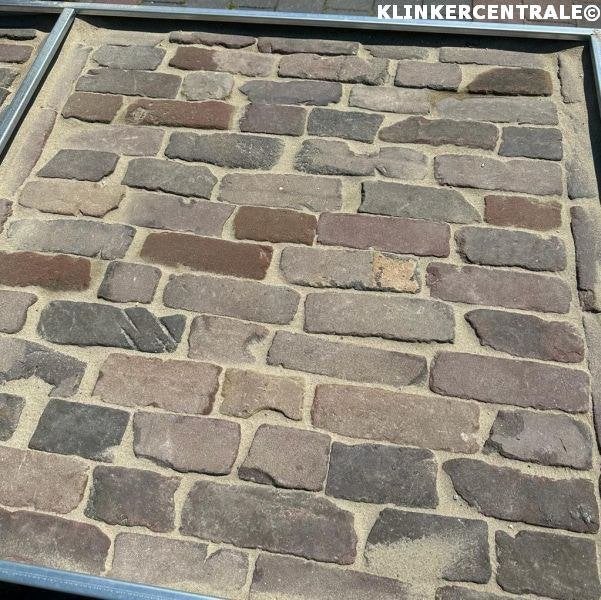 200m2 gemêleerd gebakken df klinkers van ongelijke lengte