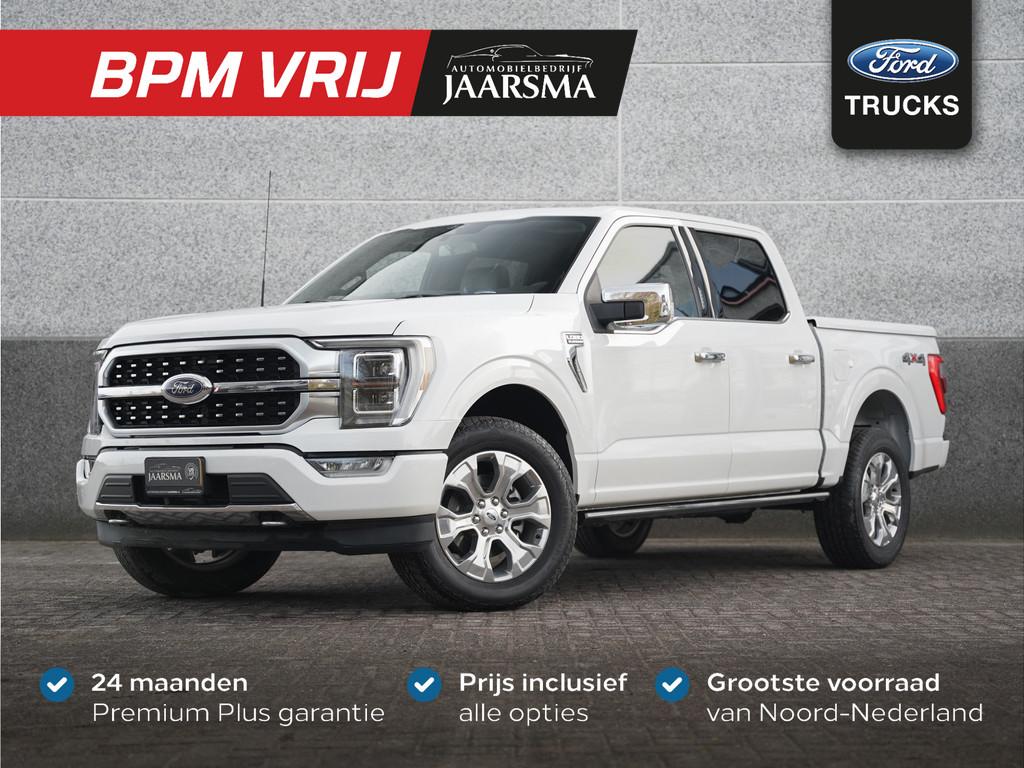 Ford F150 Platinum CrewCab 3.5L EcoBoost |Cover op laadbak |, Auto's, Automaat, 2376 kg, F-150, Wit