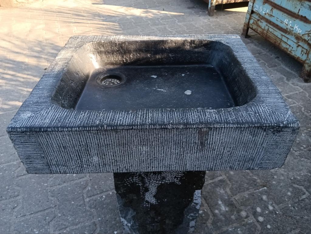 Wasbak pompbak gootsteen trog hardsteen, Ophalen