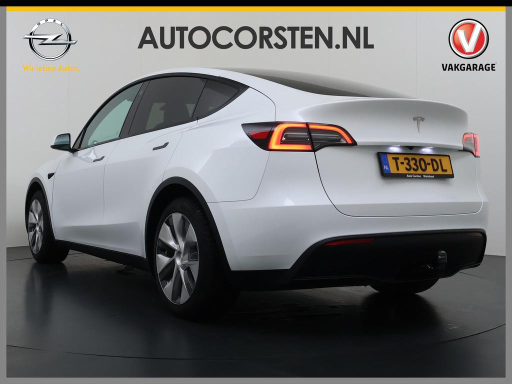 Tesla Model Y RWD 300PK LFP Accu SOH 92,5% Trekhaak Warmtepo, Automaat, Achterwielaandrijving, Gebruikt, Zwart