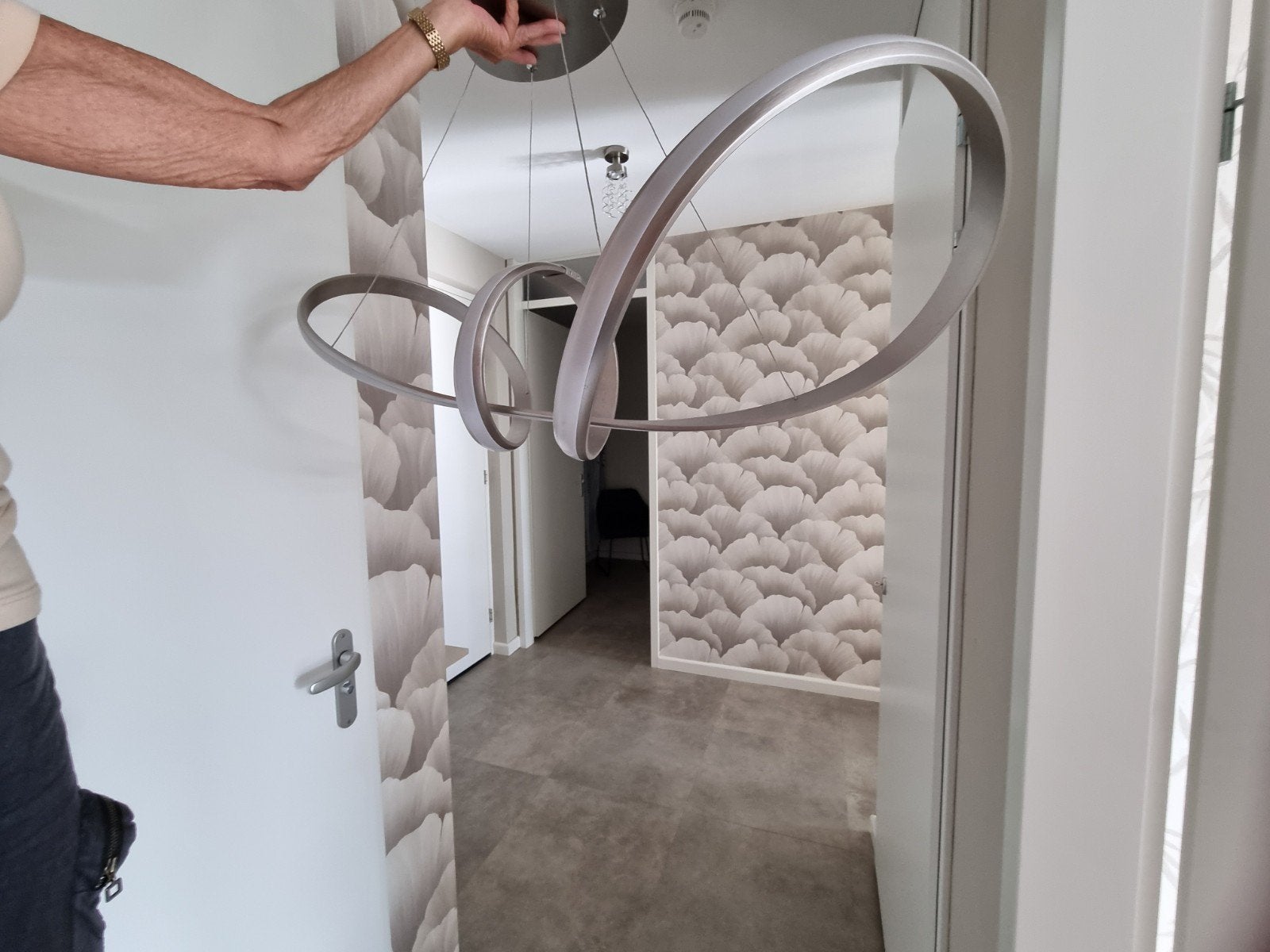Moderne hanglamp - perfecte staat, Overige fittingen, Ophalen of Verzenden, Zo goed als nieuw, Metaal