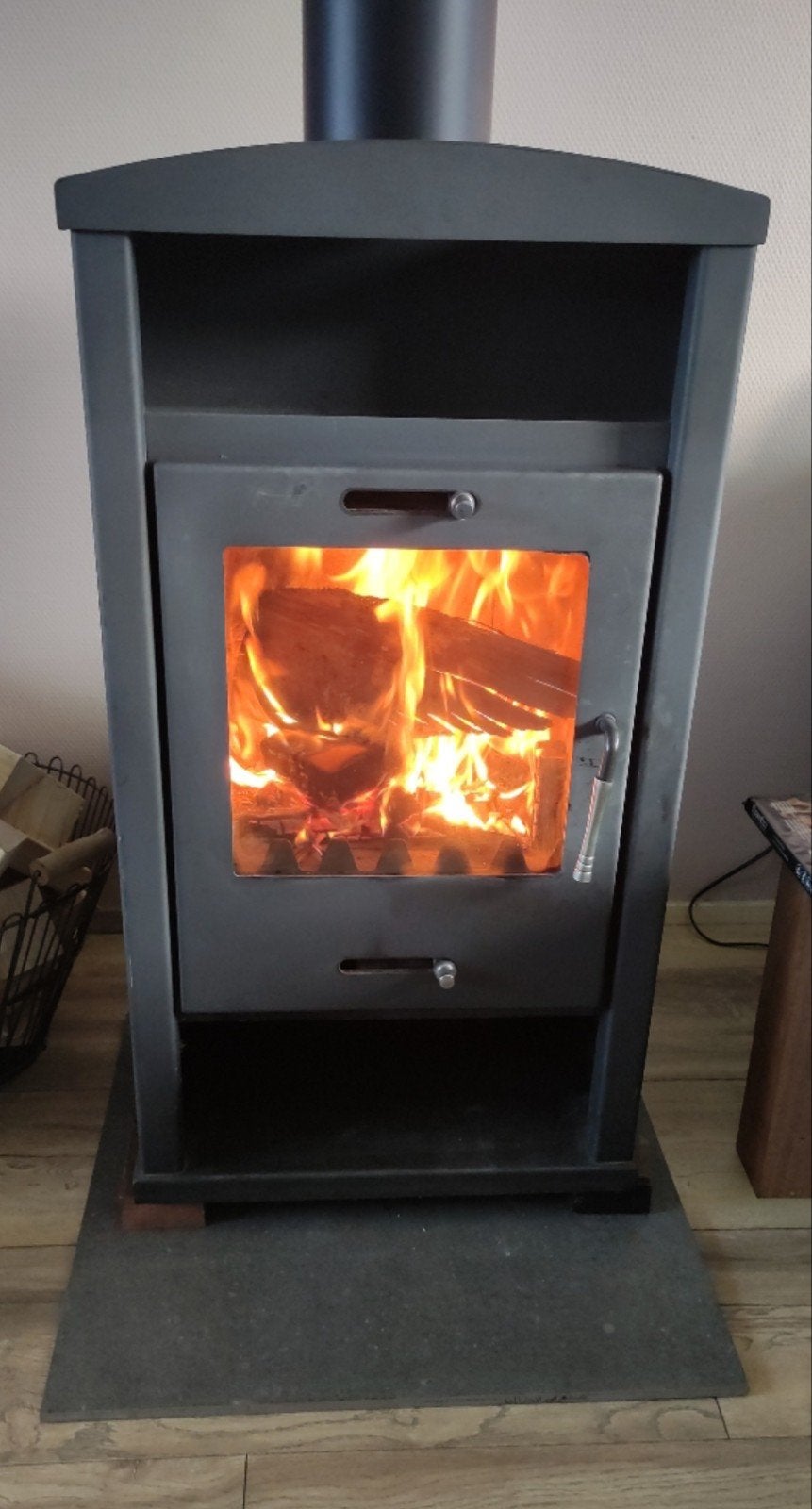 Houtkachel 7kW - Vrijstaand, Ophalen, Gebruikt, Houtkachel, Vrijstaand