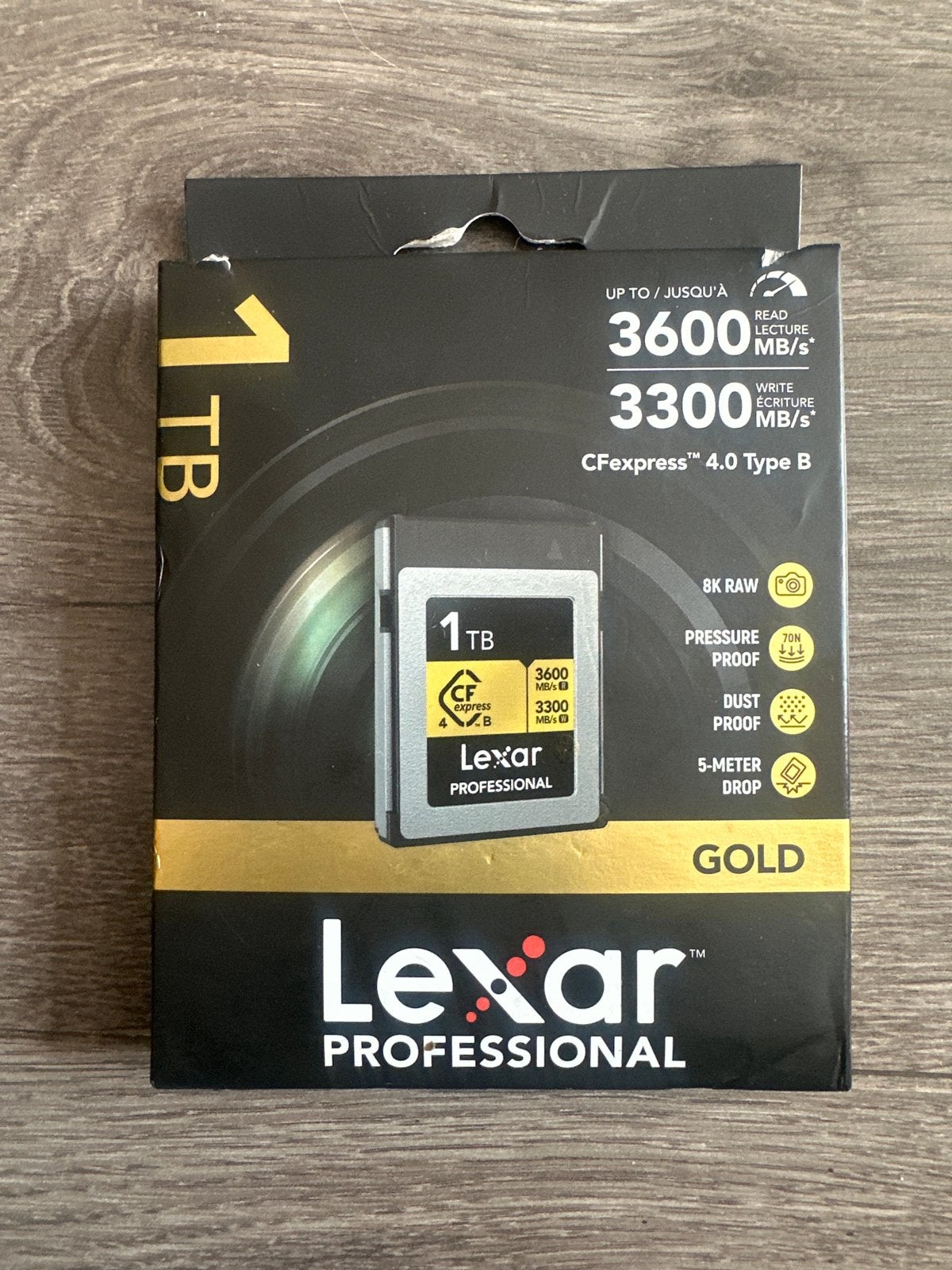 Lexar Pro Gold 1TB CFexpress Type B 4.0 R3600/W3300MB/s, 1 TB of meer, Overige typen, Nieuw, Ophalen of Verzenden