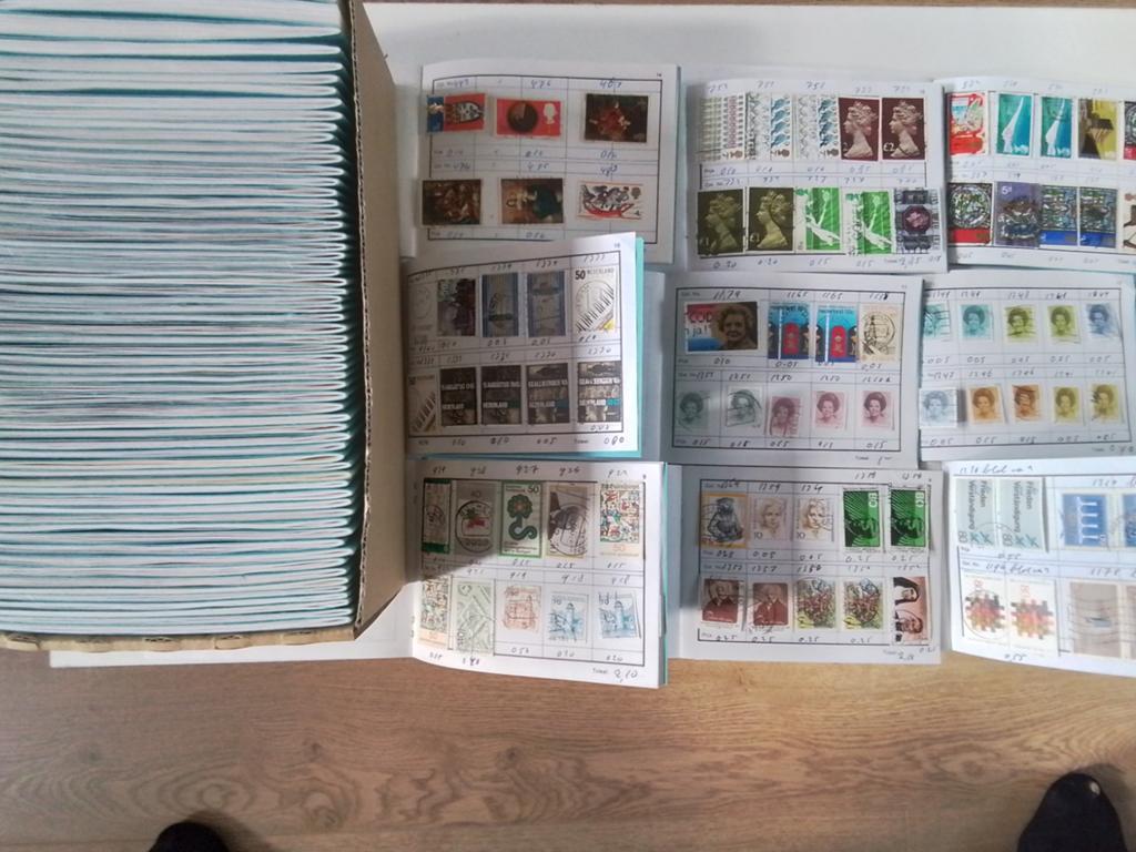 Partij van 70 rondzendboekjes met gebruikte zegels, Ophalen of Verzenden, Na 1940, Gestempeld