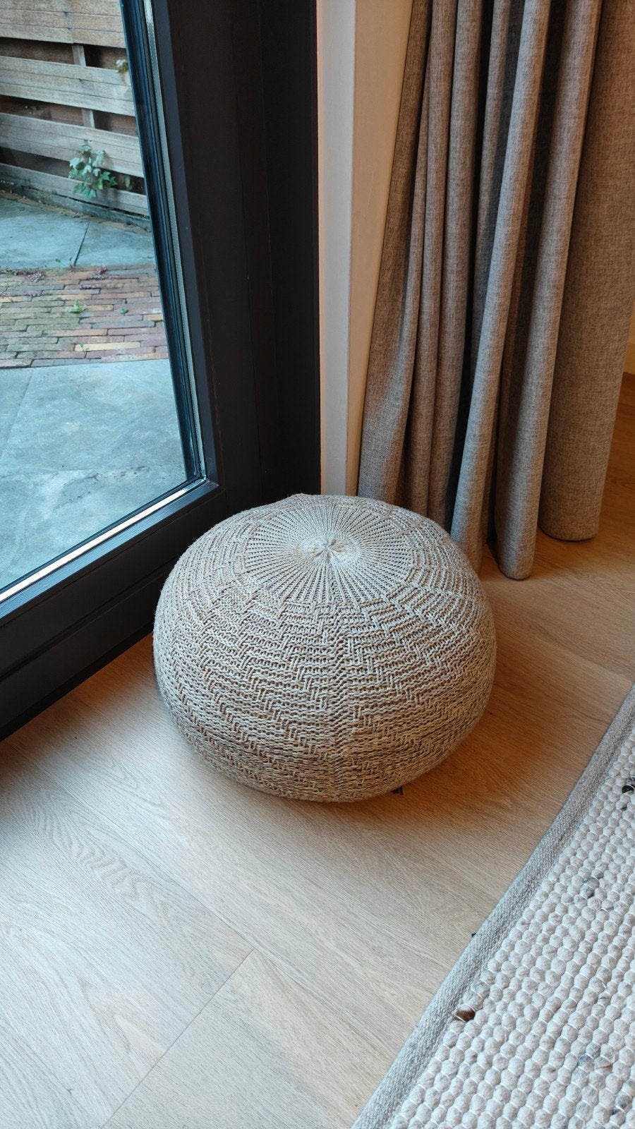 ikea sandared poef - bruin, Ophalen, Minder dan 50 cm, Rond, Minder dan 50 cm
