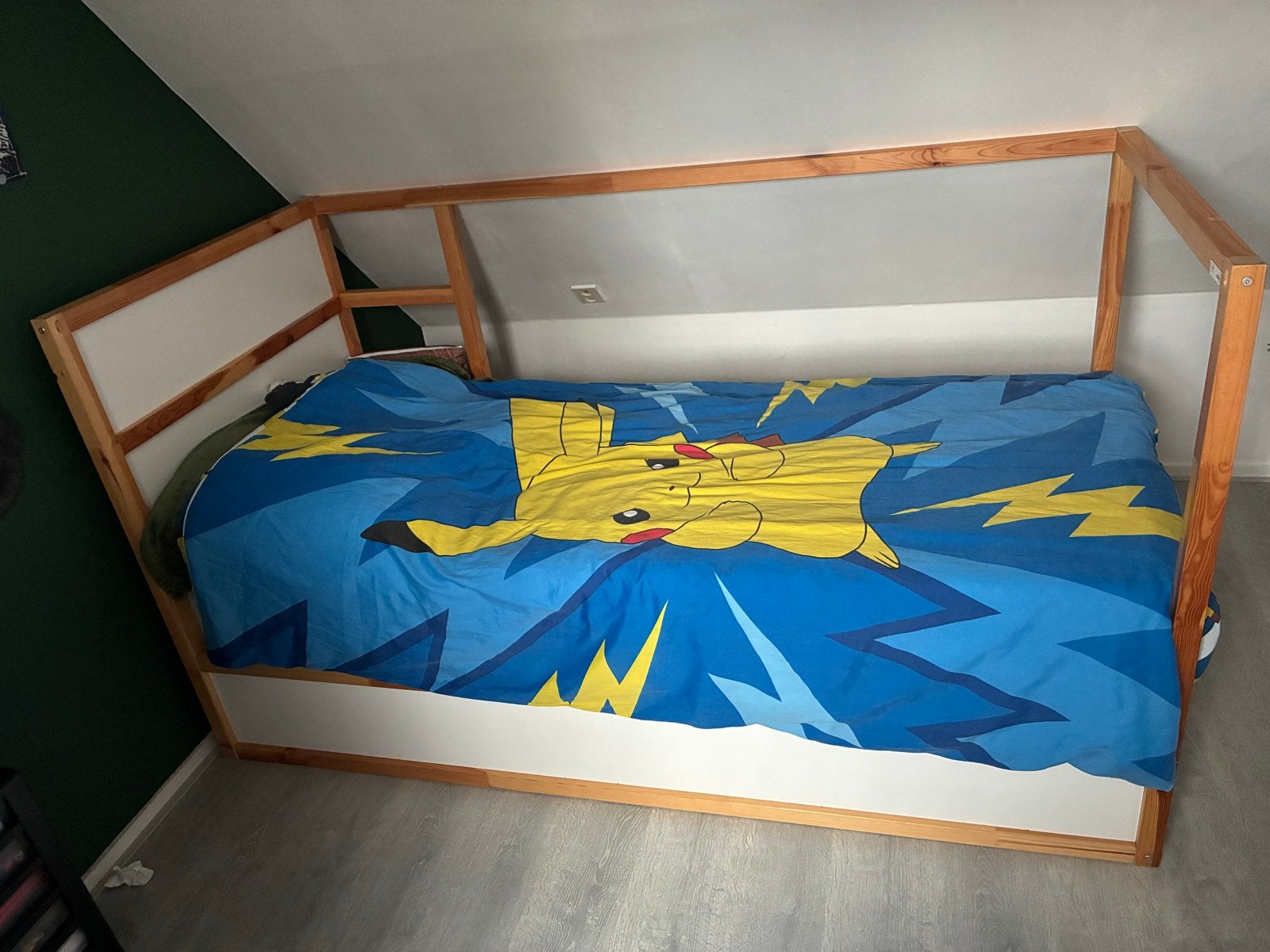 IKEA Kura bed 90x200 cm met dino tent zonder matras, Ophalen, Gebruikt, 90 cm, Eenpersoons