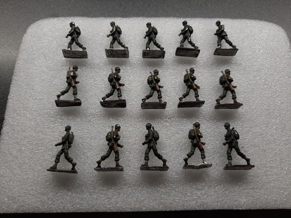 Tinnen  Soldaatjes  - 15 stuks / 32mm hoog - gewicht 122gram, Ophalen of Verzenden, Landmacht, Nederland