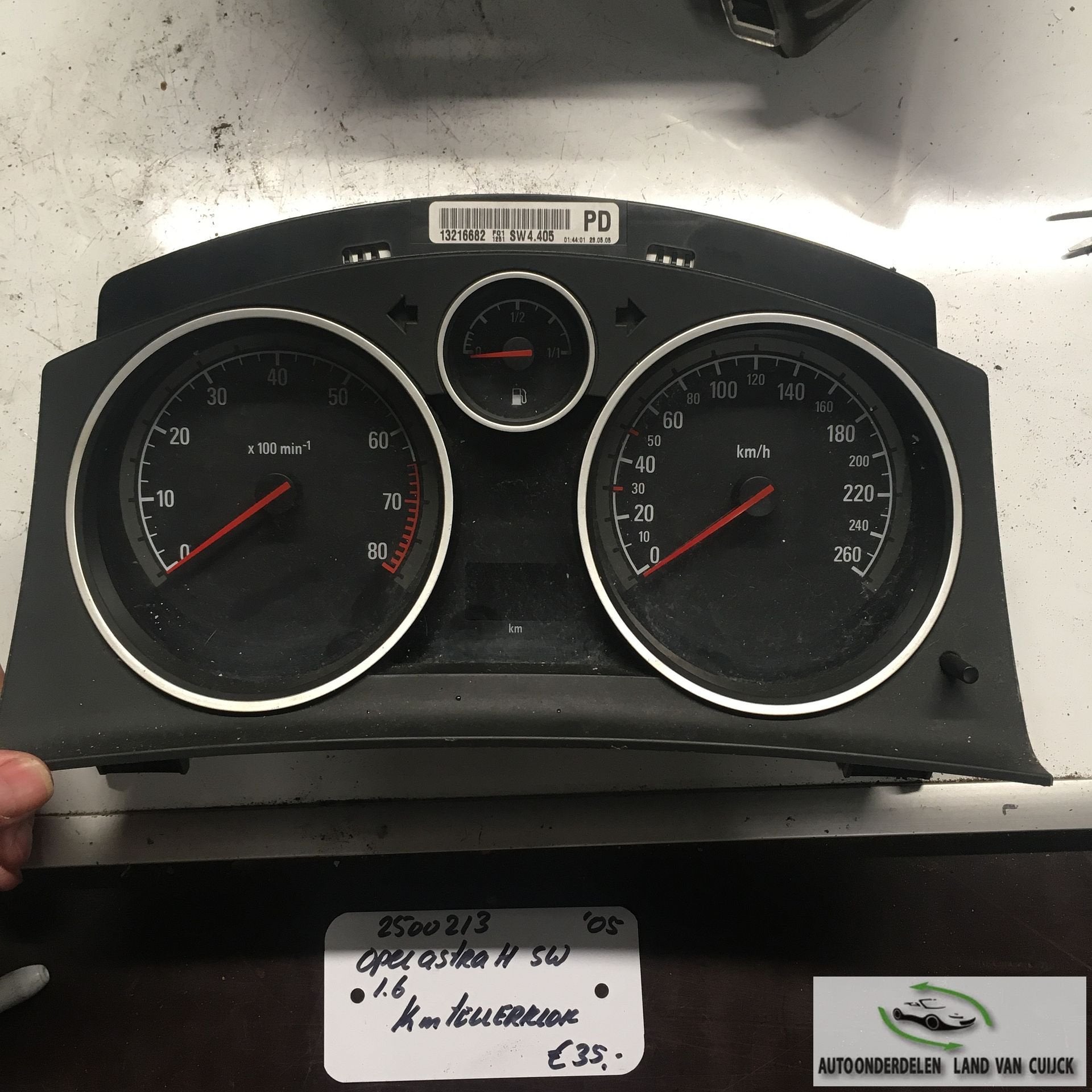 Opel Astra H 1.6 2005 SW 2500213     Km Tellerklok   1321668, Gebruikt, -, -, Ophalen of Verzenden