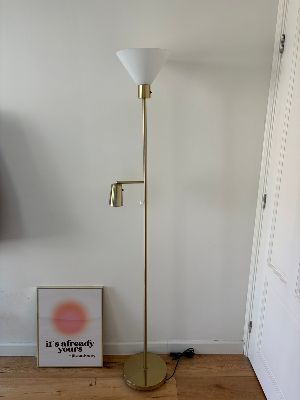 Vloerlamp - Goud, Ophalen, Zo goed als nieuw, 150 tot 200 cm
