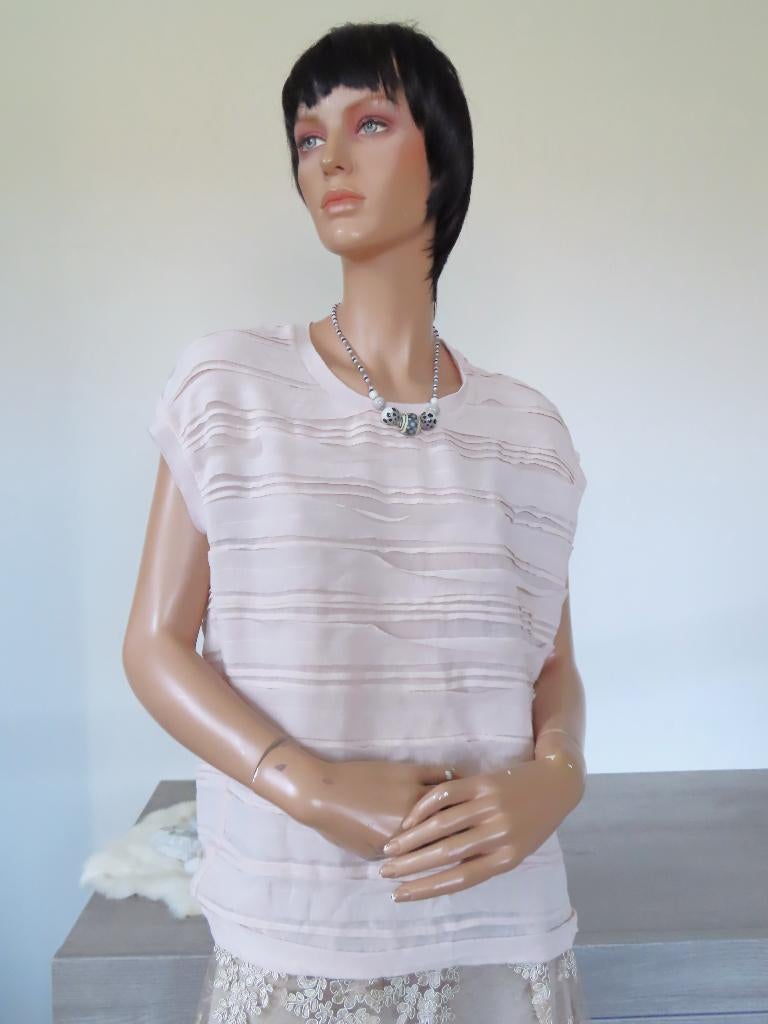 GRAUMANN Prachtig Beige Gelaagd Shirt/Blouse M 38, Kleding | Dames, T-shirts, Zo goed als nieuw, Maat 38/40 (M), Beige, Korte mouw