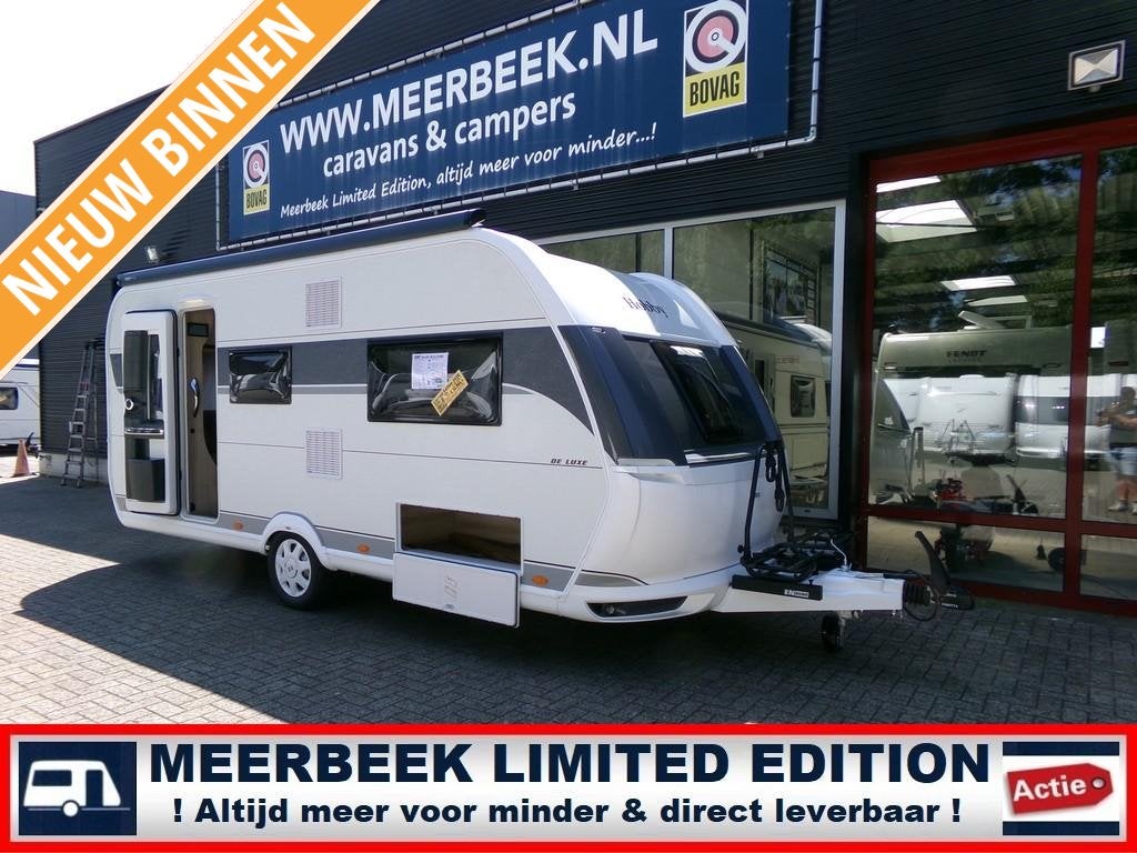 Hobby De Luxe 495 UL €5370,=KORTING LUIFEL+FIETSEND, Caravans en Kamperen, Caravans, Schokbreker, Rondzit, Hobby, Particulier