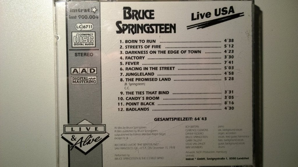 Bruce Springsteen - Live USA, Ophalen of Verzenden, Zo goed als nieuw, Poprock, Album