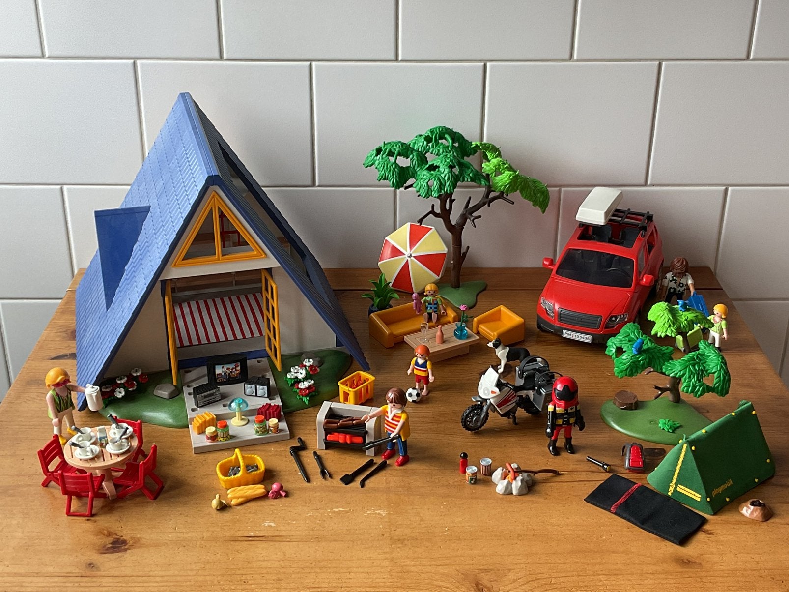 PLAYMOBIL UITGEBREID VAKANTIEHUIS ☕️ 🍰 SUPER MOOI !!, Ophalen of Verzenden, Gebruikt