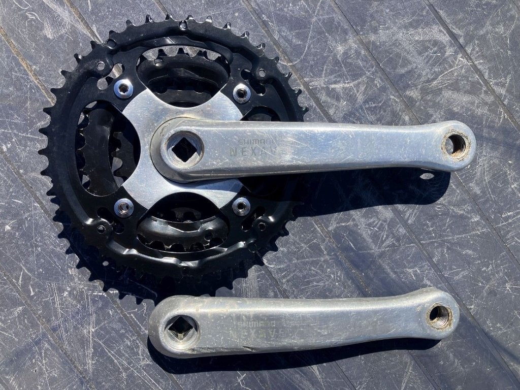Shimano Nexave FC-T400 crankstel triple, Crankstel of Pedalen, Staal, Ophalen of Verzenden, Zo goed als nieuw