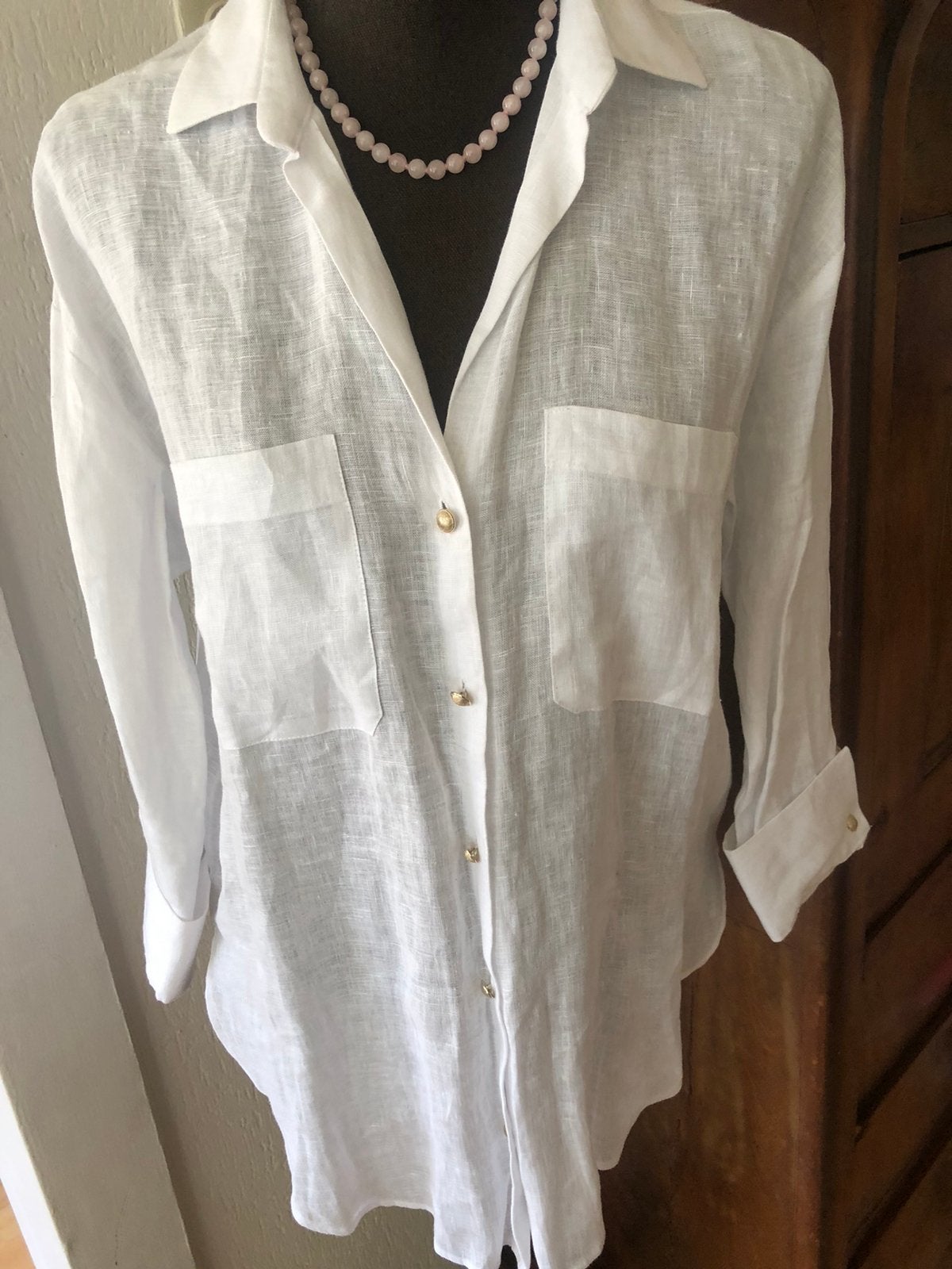 Zara linnen blous xs, Kleding | Dames, Blouses en Tunieken, Verzenden, Nieuw, Maat 34 (XS) of kleiner, Wit