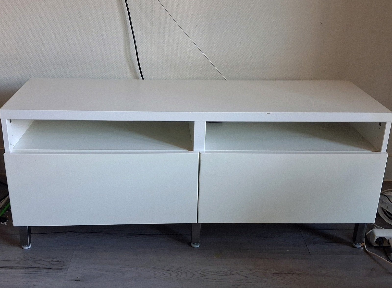 Tv kast wit 120cm breed, Ophalen, Gebruikt, 100 tot 150 cm, Minder dan 100 cm
