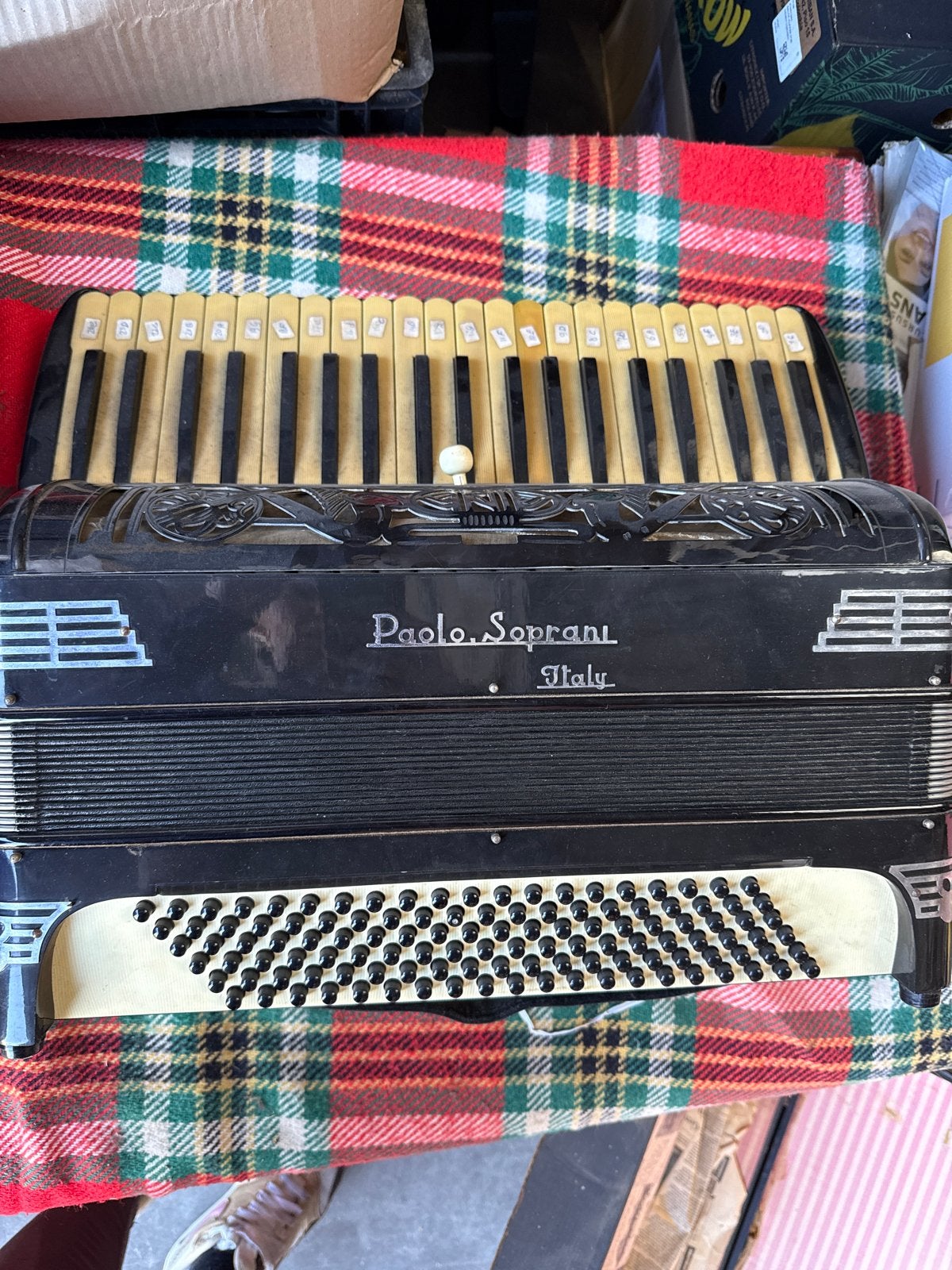 Paolo Soprani Accordeon - Klassiek Toetsaccordeon, Muziek en Instrumenten, Overige merken, Gebruikt, 120-bas, Toetsaccordeon
