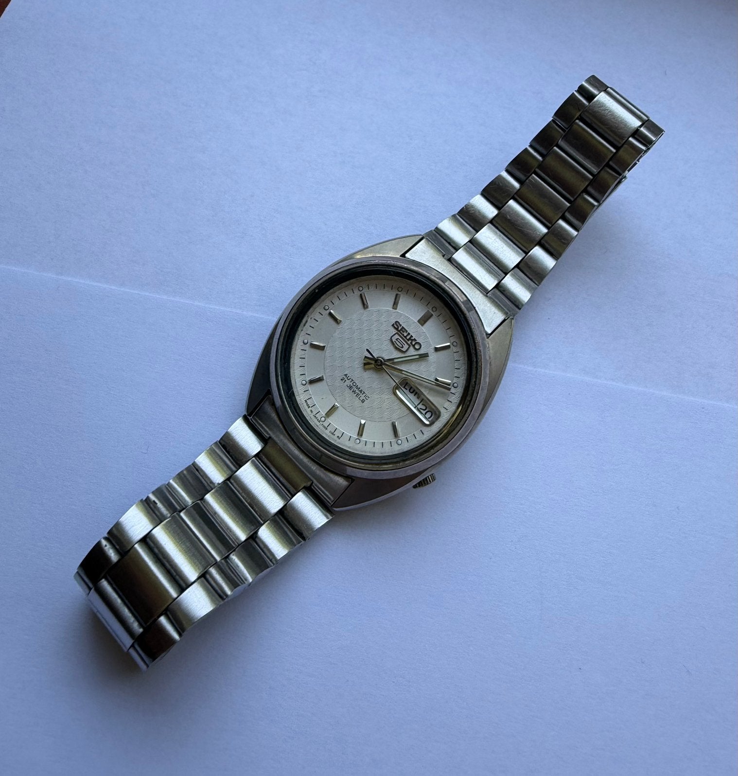 Seiko 5 Automatic, Sieraden, Tassen en Uiterlijk, Horloges | Heren, Ophalen, Gebruikt, Staal, Polshorloge