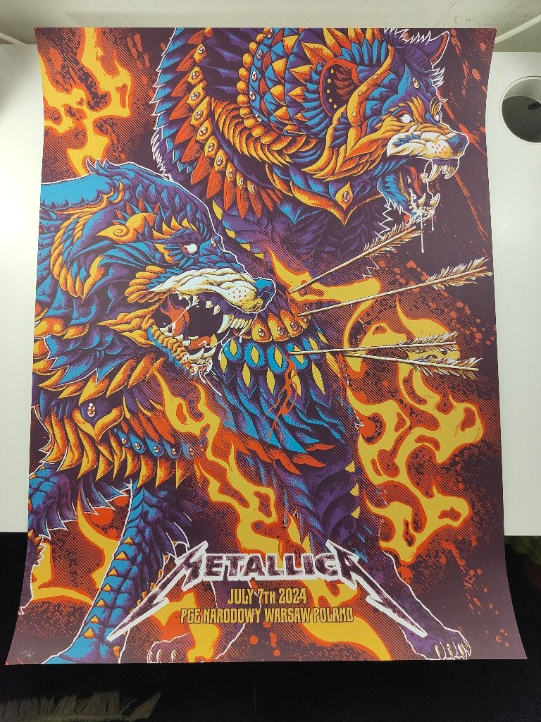 Metallica Concert Poster - Warsaw 7 Juli 2024 - BioWorkz, Ophalen of Verzenden, Nieuw