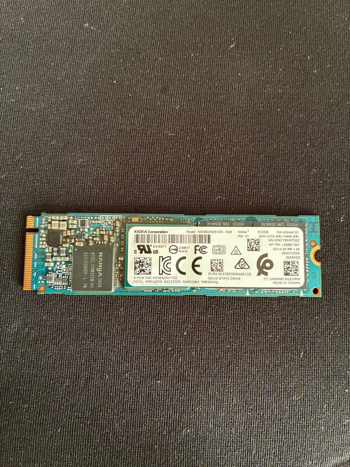 KIOXIA 512GB NVMe SSD M.2 - Snelle Opslag voor Laptop/Deskto, Computers en Software, Harde schijven, Intern, Gebruikt, Verzenden