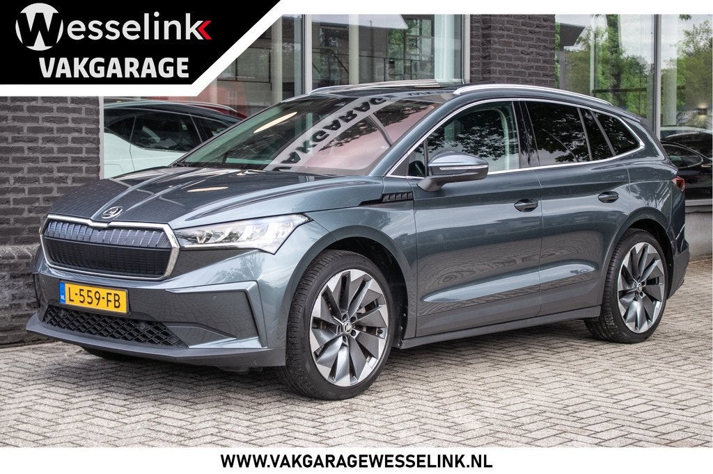 Skoda Enyaq iV 80 | SoH Accu 94% | Panoramadak | 21" LM velg, Achterwielaandrijving, Gebruikt, 179 pk, Leder en Stof