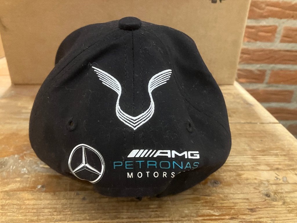 ✅ Lewis Hamilton 20/21 Team cap Zwart Mercedes F1 Team KIDS, Ophalen of Verzenden, Zo goed als nieuw, Formule 1