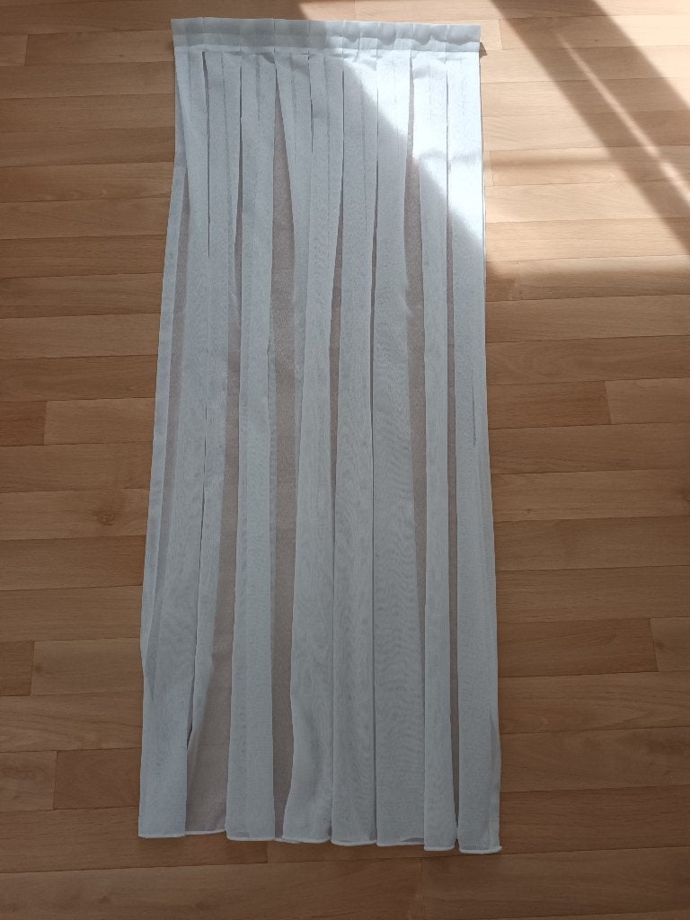 Glasgordijn glas gordijn wit polyester uitwasbaar 63 154 cm, 154 cm, Gebruikt, Overige merken, 63 cm