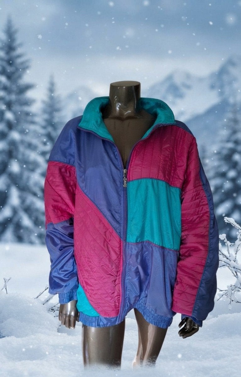 Gaaf vintage jack voor ski après-ski festival themafeestje, Maat 42/44 (L), Ophalen of Verzenden, Jack, Gedragen