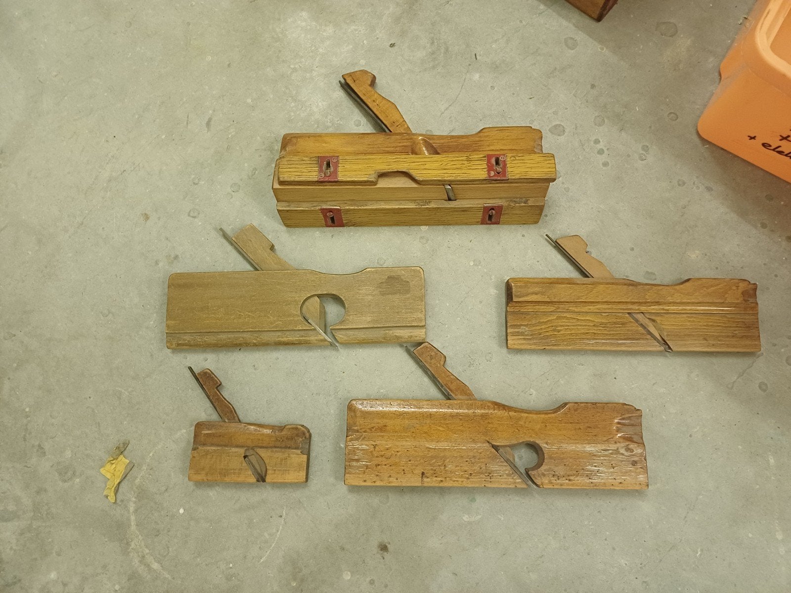 Set van 5 vintage houten schaven, Ophalen of Verzenden