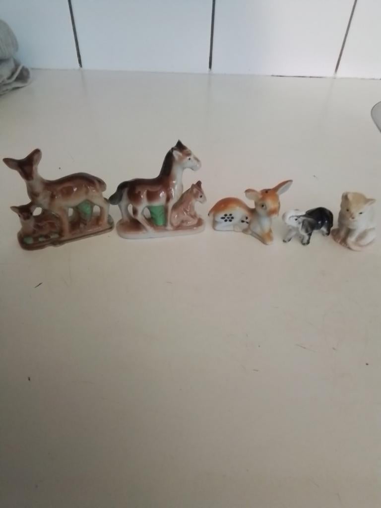 5x Porseleinen beeldjes - Dierenfiguren samen 5 euro, Verzamelen, Beelden en Beeldjes, Ophalen of Verzenden, Gebruikt, Dier
