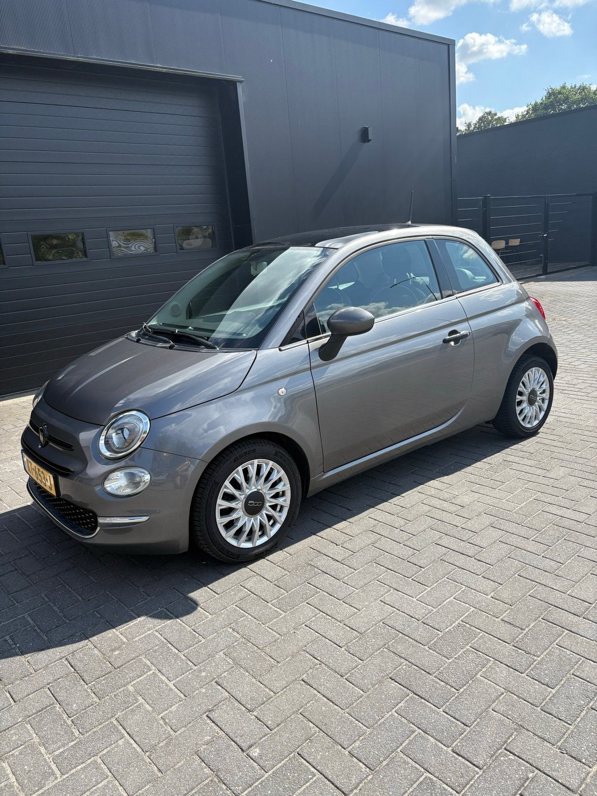Fiat 500 Twinair Turbo 80pk 2016 Grijs, Voorwielaandrijving, 31 €/maand, 905 kg, Origineel Nederlands
