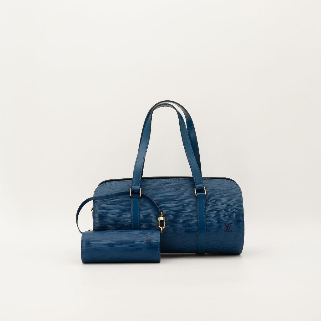 Louis Vuitton Soufflot Épi handtas, Sieraden, Tassen en Uiterlijk, Tassen | Damestassen, Verzenden, Gebruikt, Bruin, Handtas