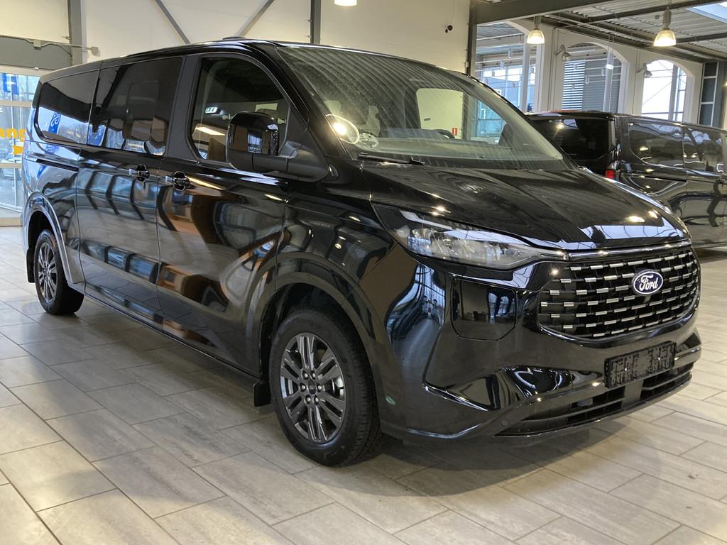 Ford Tourneo Custom Titanium X 340 2.5 PHEV 233 pk L2 9 pers, 232 pk, 1850 kg, Zwart, Bedrijf