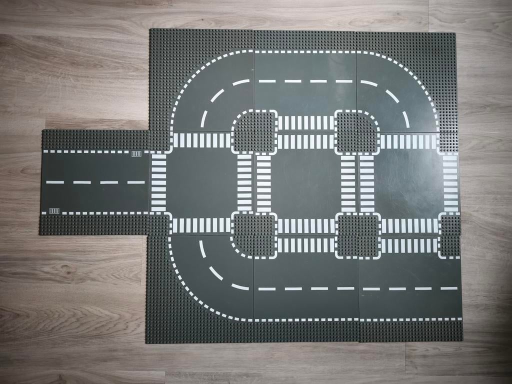 10 Lego City wegenplaten wegplaten donkergrijs zwart, Kinderen en Baby's, Speelgoed | Duplo en Lego, Lego, Ophalen of Verzenden