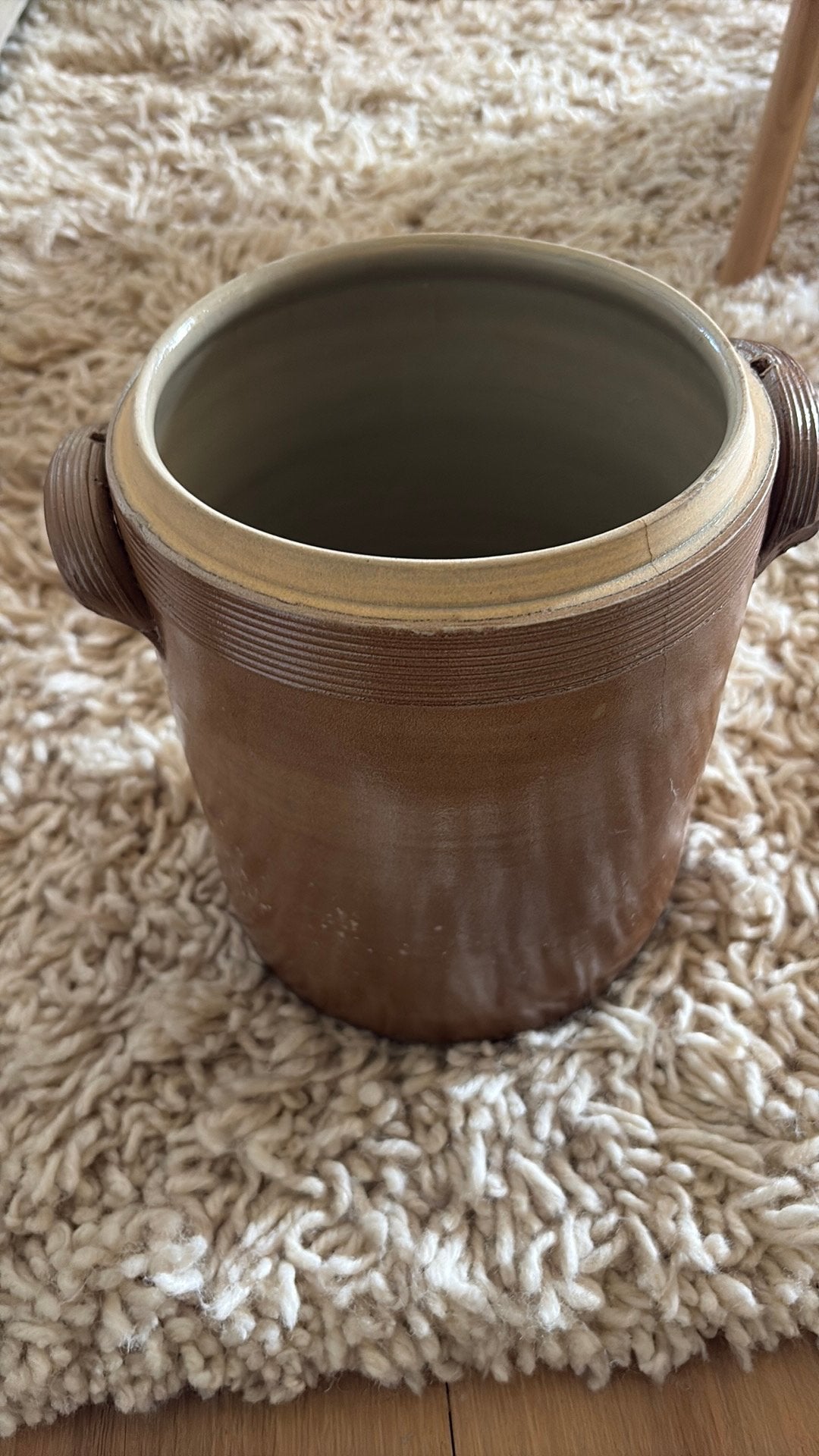 Hoge bruine pot, Ophalen, Zo goed als nieuw