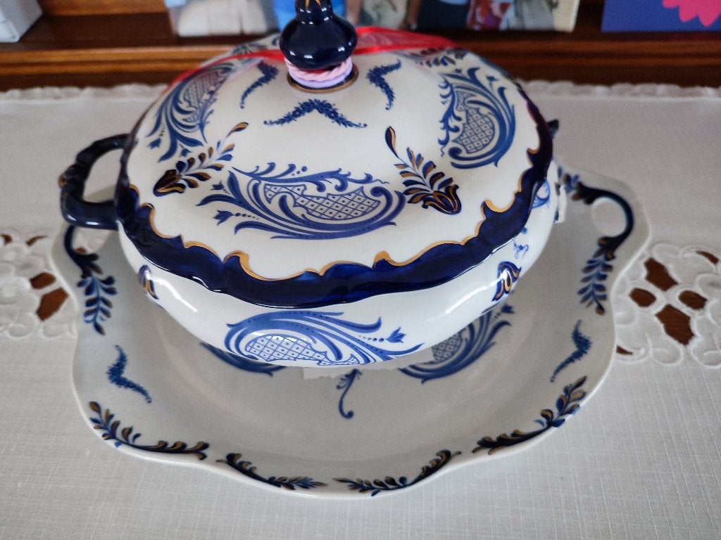 porselein terrine, Ophalen