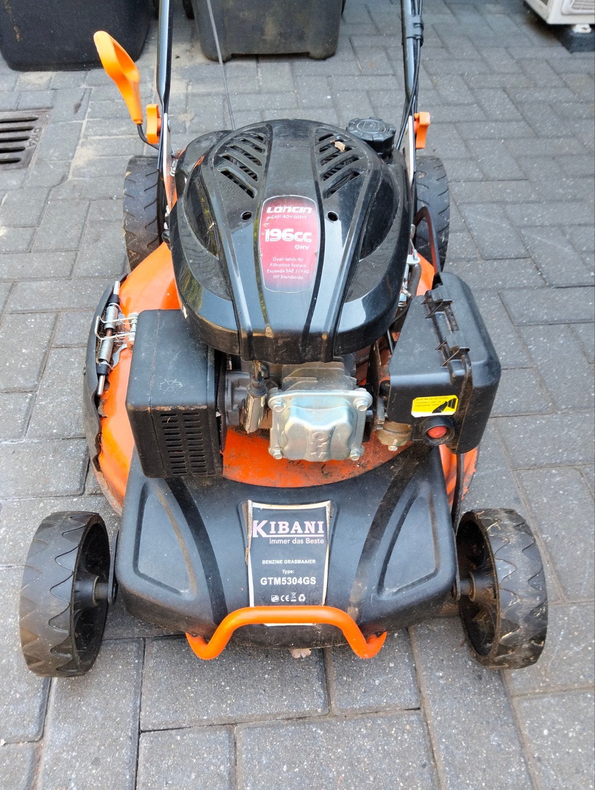 Kibani Benzine Grasmaaier GTM5304GS - 196cc Loncin Motor, Cirkelmaaier, Gebruikt, Ophalen of Verzenden, 50 cm of meer