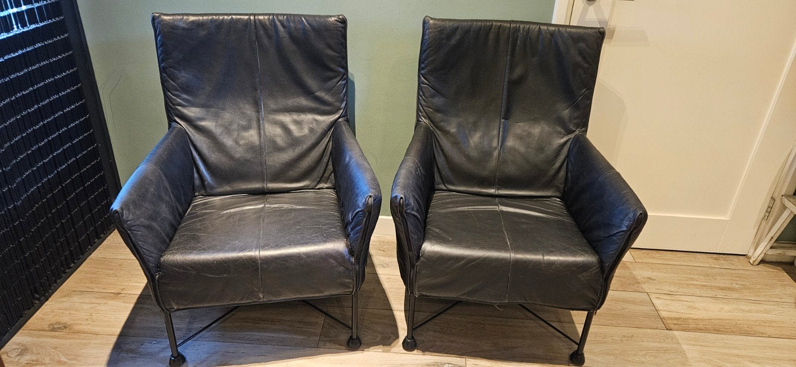 2x Montis Charlie stoelen/fauteuil teab, Huis en Inrichting, Stoelen, Ophalen of Verzenden, Gebruikt, Zwart, Twee
