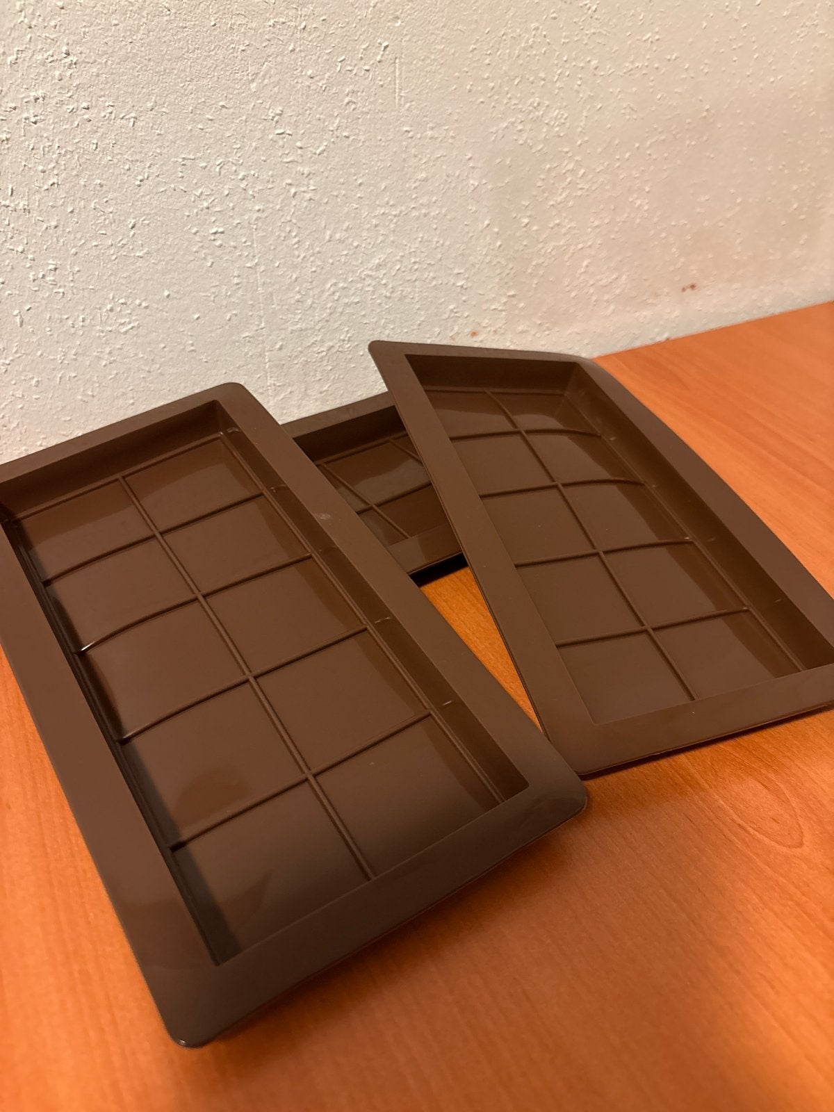 Siliconen chocolade reep mallen (3 stuks), Ophalen of Verzenden, Rubber/elastomeren, Overige typen, Gebruikt