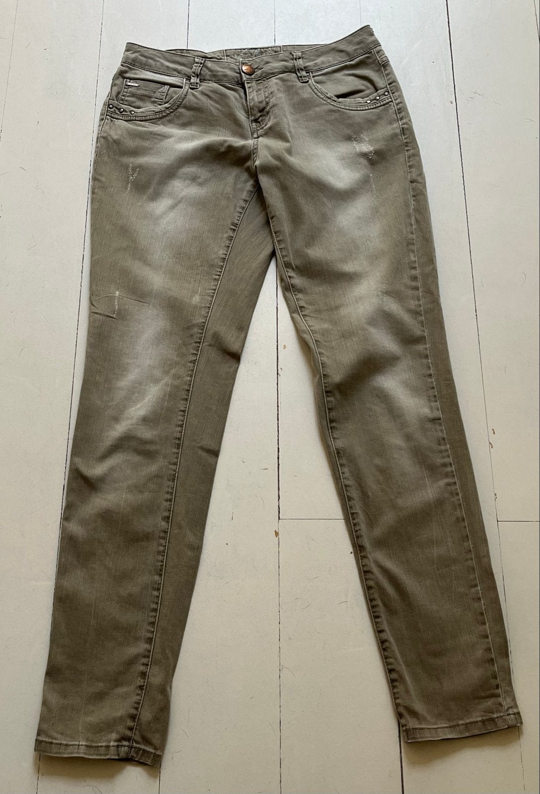 Denim groen Avenue Superstar jeans - maat 38, Kleding | Dames, Maat 38/40 (M), Ophalen of Verzenden, Zo goed als nieuw, Lang