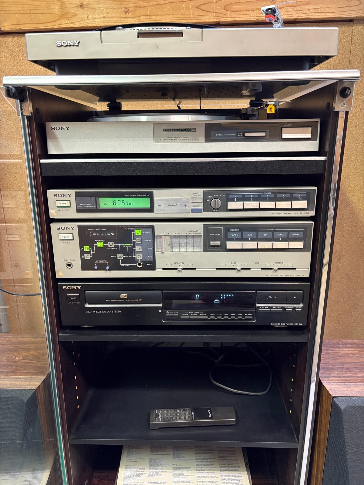 Sony stereo set goed werkend Vintage., Ophalen, Gebruikt, Automatisch, Platenspeler