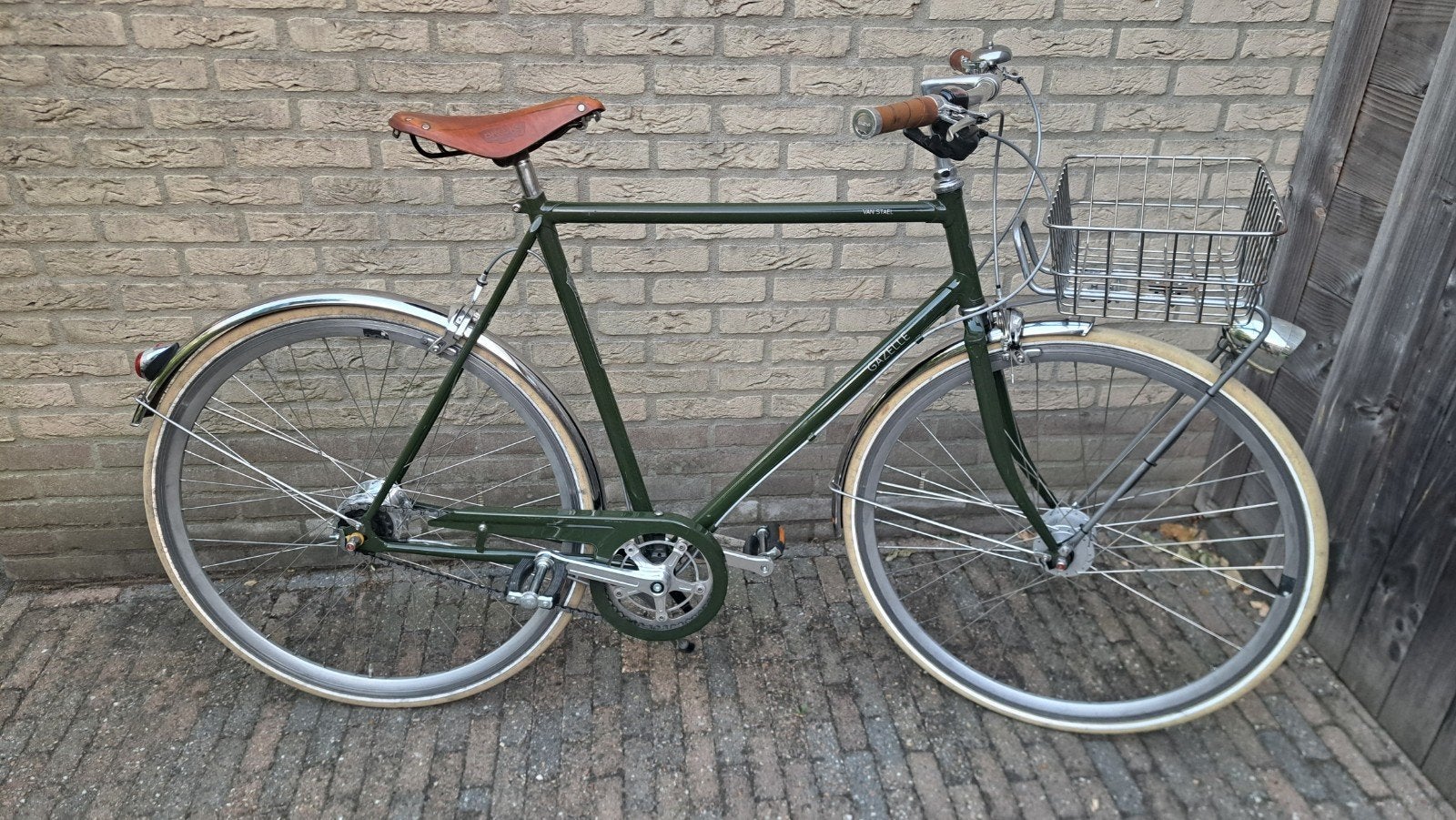 Gazelle van Stael herenfiets, Gebruikt, Velgrem, Versnellingen, Ophalen of Verzenden
