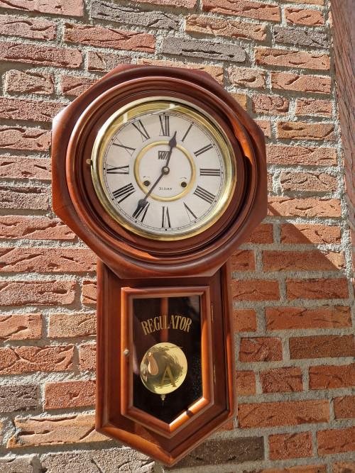 wandklok art deco regulator, Ophalen of Verzenden, 'T Olde Gre-j, Info@toldegrej.nl, Endepoelstraat 20f Didam