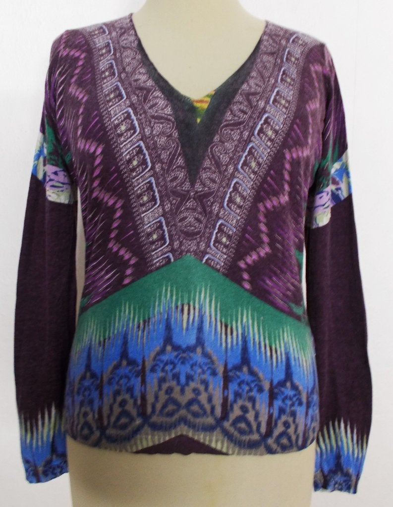 Cashmere/silk truitje/top van hele dure merk Etro Milano! M, Maat 38/40 (M), Overige kleuren, Verzenden, Zo goed als nieuw