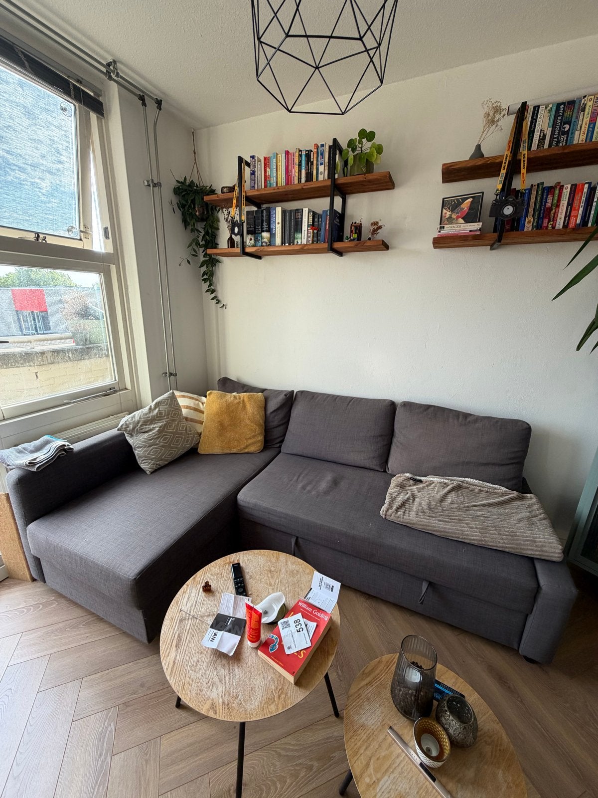 IKEA FRIHETEN sofa bed with storage space, Huis en Inrichting, Slaapkamer | Slaapbanken, Ophalen, Gebruikt, Tweepersoons, Overige maten