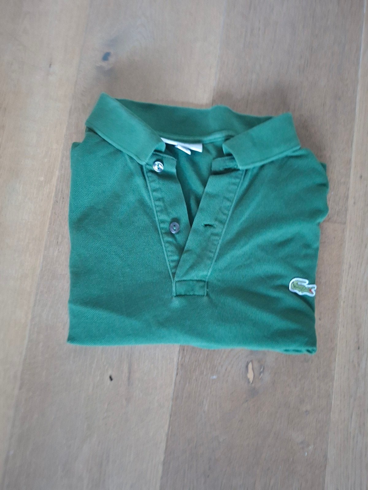 Lacoste Slim Fit Polo Groen Maat M, Kleding | Heren, Verzenden, Zo goed als nieuw, Groen