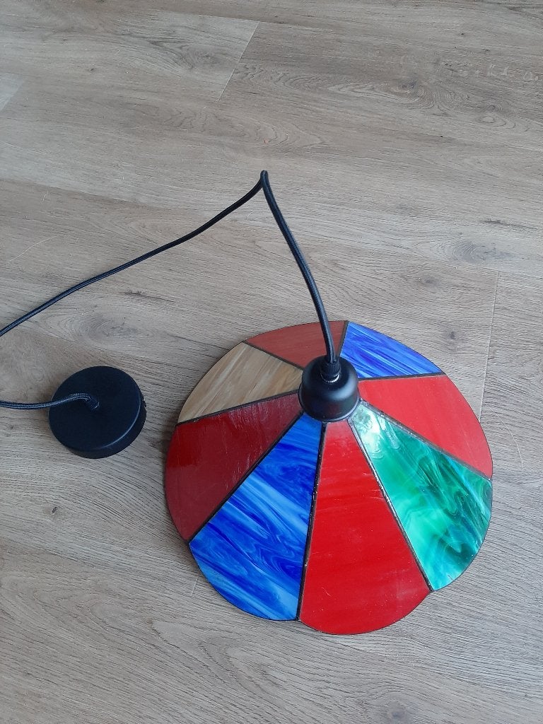 hanglamp, plafond lamp Tiffany style, Ophalen of Verzenden, Zo goed als nieuw, Glas, ]tiffany
